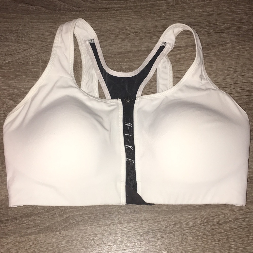 White Nike zip sports bra!
